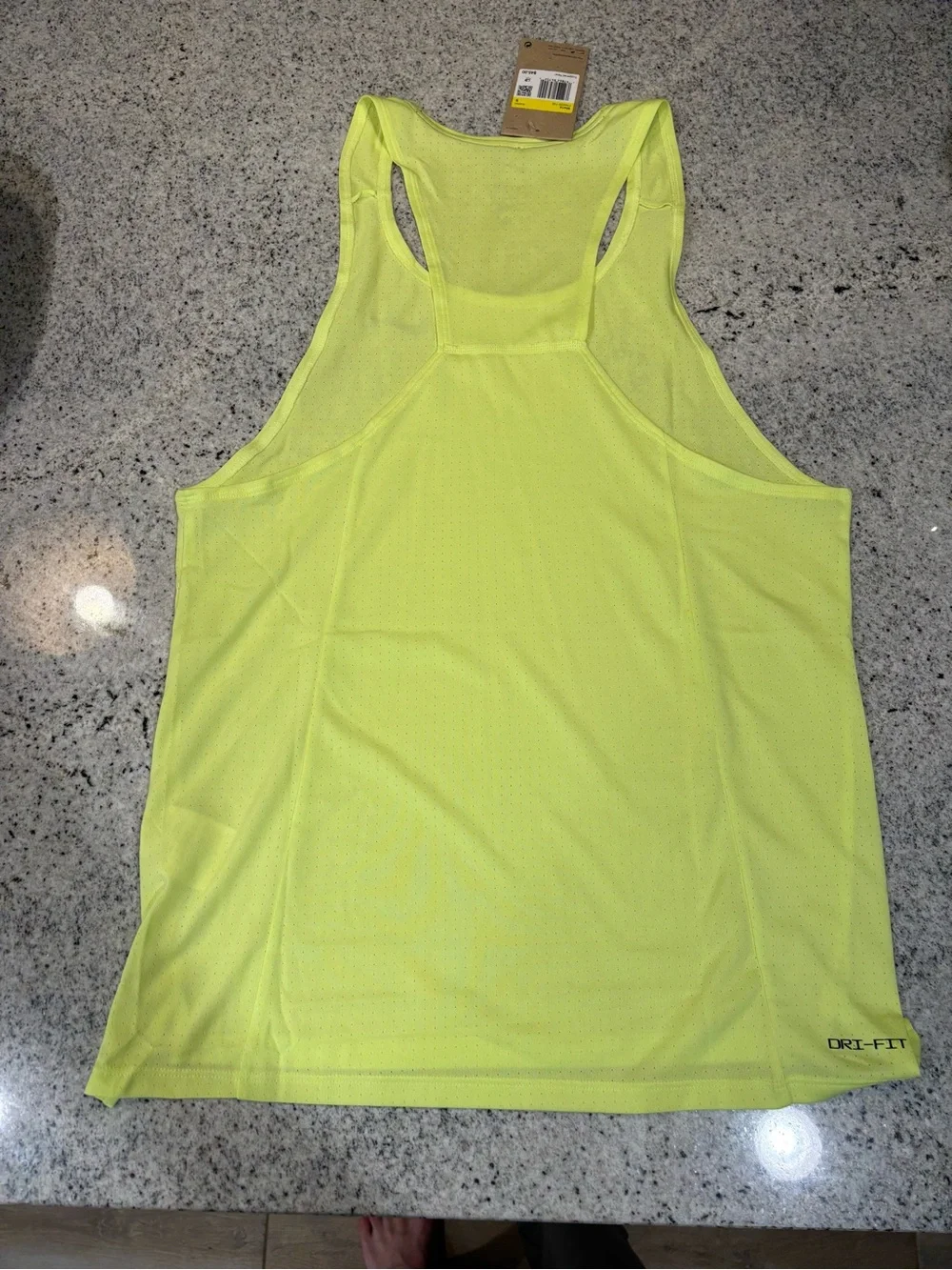 Nike Elite Dri-Fit ADV ‘Neon Yellow’ Men’s Size Small Running Singlet FN4229-736